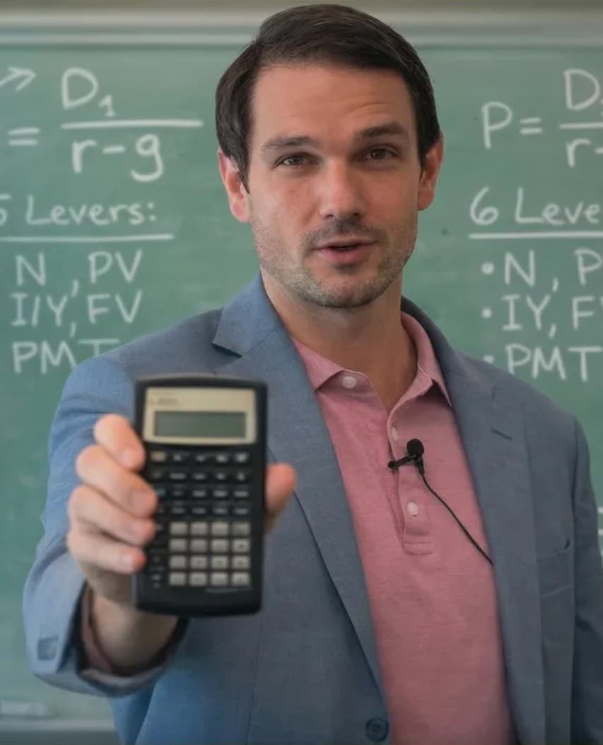 Devon Coombs teaching a finance class